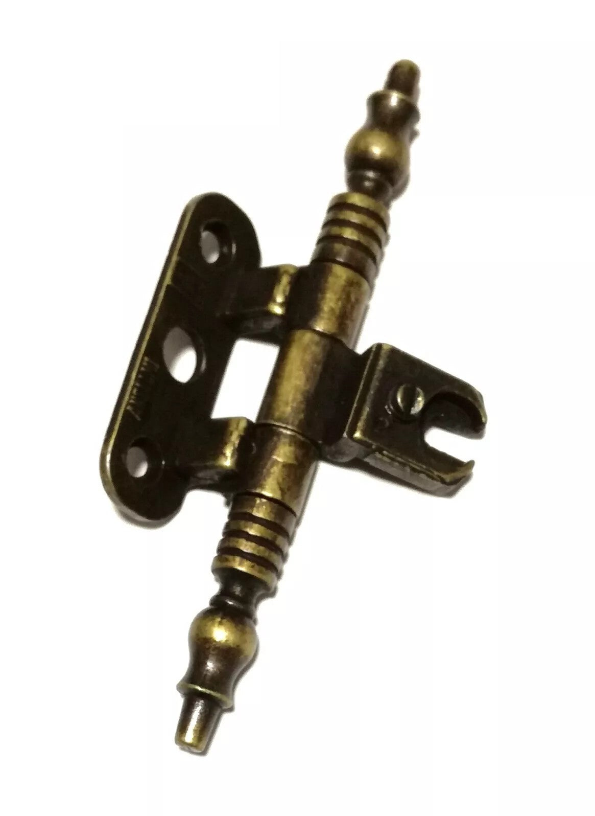 Cerniera Bronzata Anticata Cerniere per Mobili Antichi per Ante in Battuta Arte Povera stile barocco completa di basetta, Finitura Bronzo Anticato A0114-30