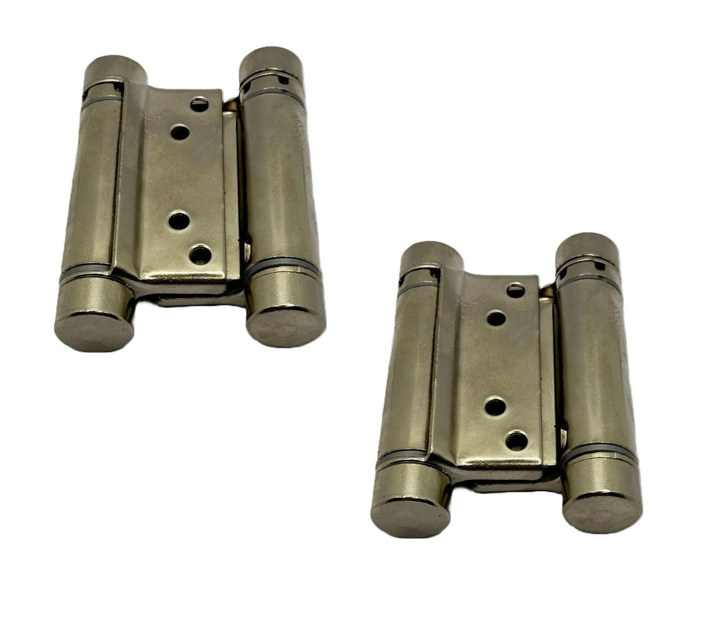 2 Pezzi Cerniera a molla bommer Doppia azione per porta 100mm Colore Acciaio Nichelato Oro Bronzo