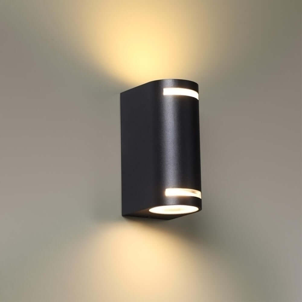 Applique Portalampada Wall Light IP54 doppio Lampadine GU10 IP54 Bianco Nero
