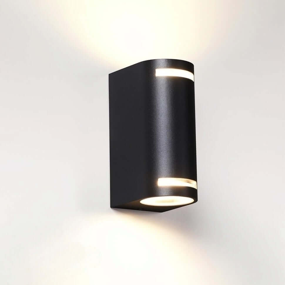 Applique Portalampada Wall Light IP54 doppio Lampadine GU10 IP54 Bianco Nero