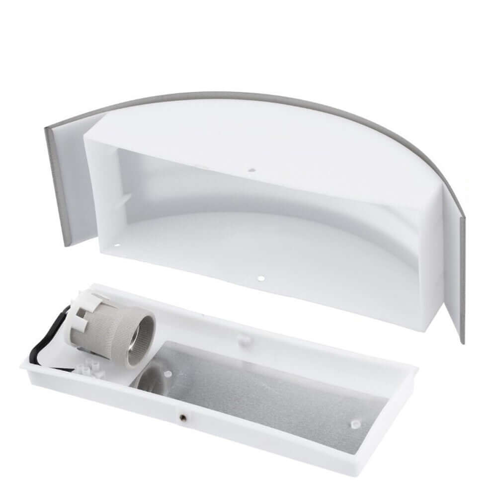 Applique Portalampada da Muro colore Acciaio Wall Light Esterno Lampadine E27