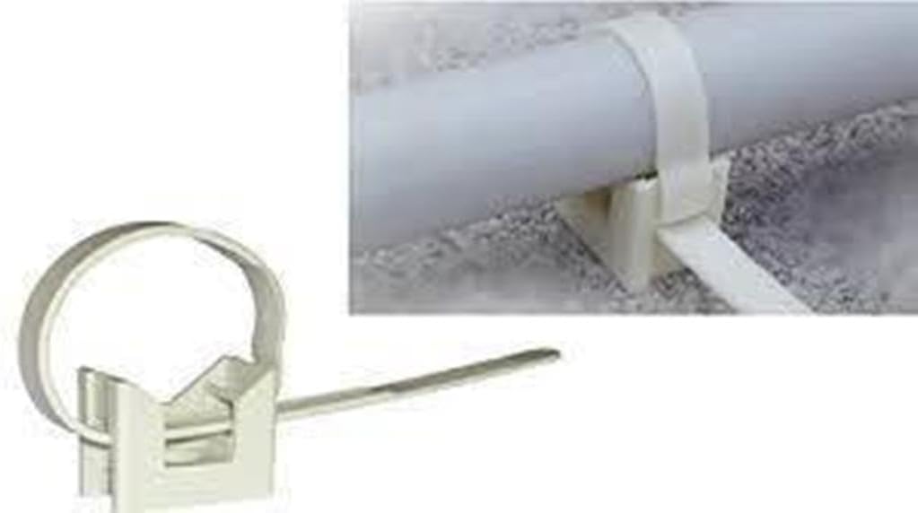 Confezione 100 pezzi Clip Fascetta Fissatubo Base 16 A 32mm Per Fissaggio Tubi Protettivi Rigidi Plastica Metallo raccordi
