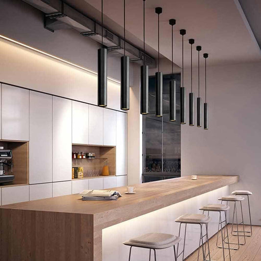 Lampadario da soffitto Led 3 watt Lampada Cilidrica Nero punto luce da interno