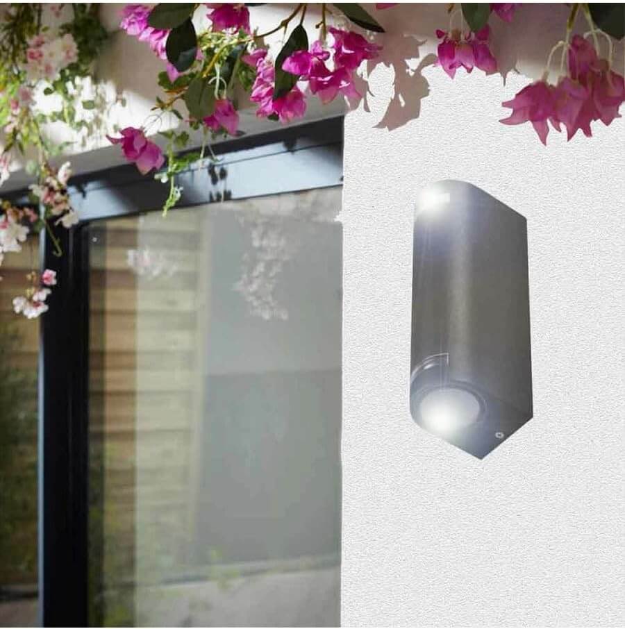 Applique Portalampada Wall Light IP54 doppio Lampadine GU10 IP54 Bianco Nero