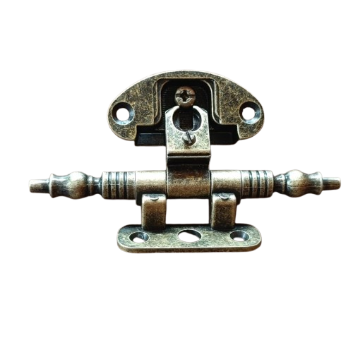 Cerniera Bronzata Anticata Cerniere per Mobili Antichi per Ante in Battuta Arte Povera stile barocco completa di basetta, Finitura Bronzo Anticato A0114-30