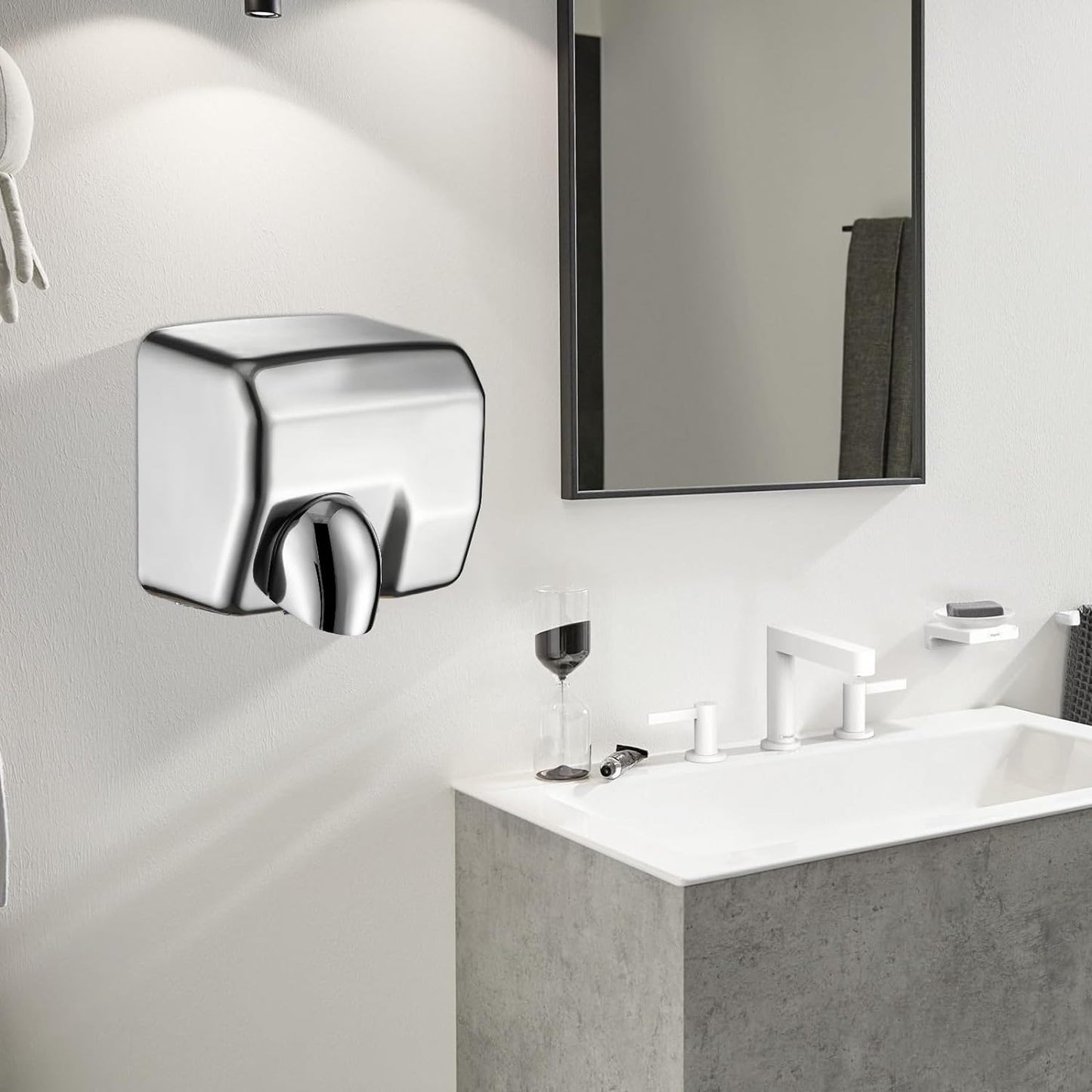 Asciugamani Elettrico Professionale Potente 2300W da Parete Muro per Hotel Bar Pub RISTORANTI Scuola CASA AUTOGRILL B&B Air Hand Dryer Jet