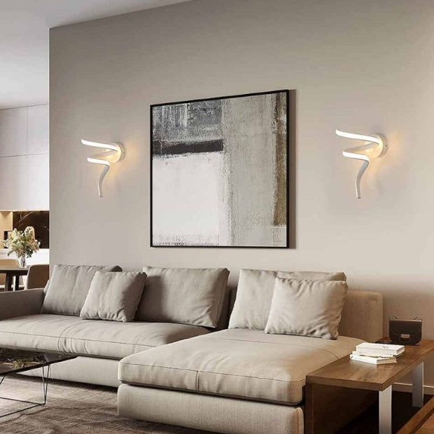 Applique Lampada Led a Spirale a parete 10W Luce 3in1 CCT Fredda Calda Naturale