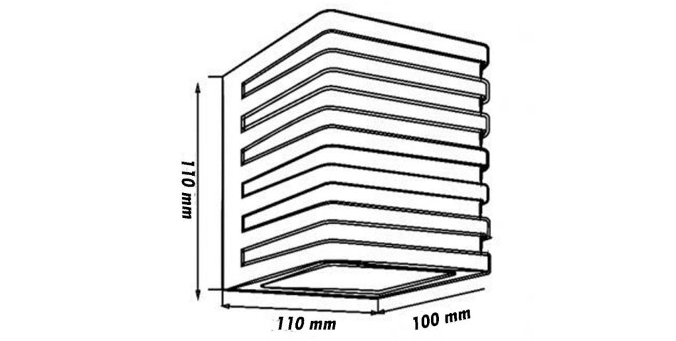 Lampada Applique Led da esterno Wall Light 10W quadrata IP54 Colore Bianco