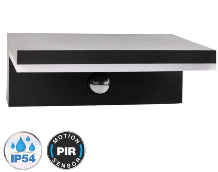 Applique Led 10W Wall Light Sensore movimento Pir Luce 3in1 IP54