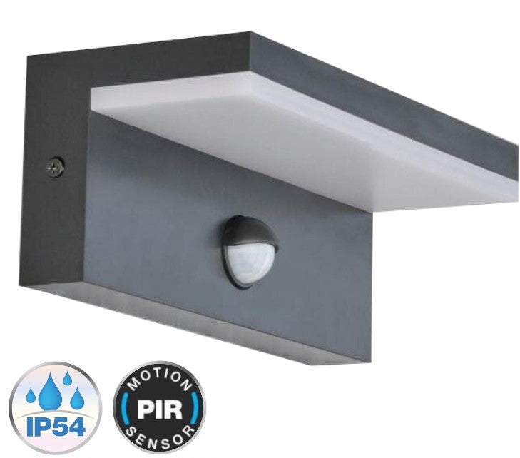 Applique Led 10W Wall Light Sensore movimento Pir Luce 3in1 IP54
