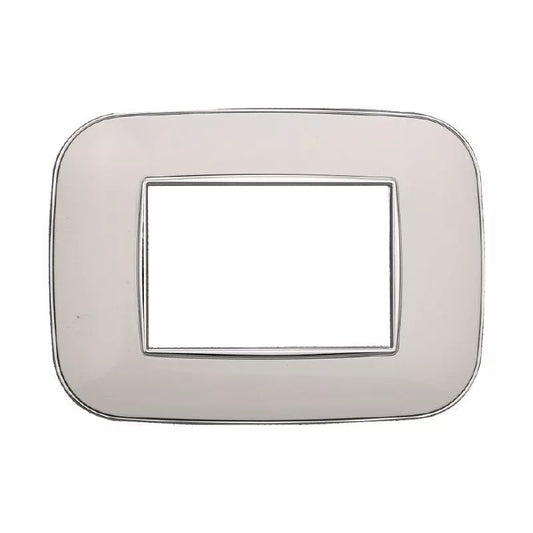Placca Ovale Compatibile BTicino Axolute Moon Orbis Lucida - Bianco