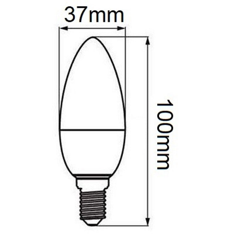 Lampadina Led 6W a Candela attacco E14 Luce Fredda Calda Naturale 510 Lumen