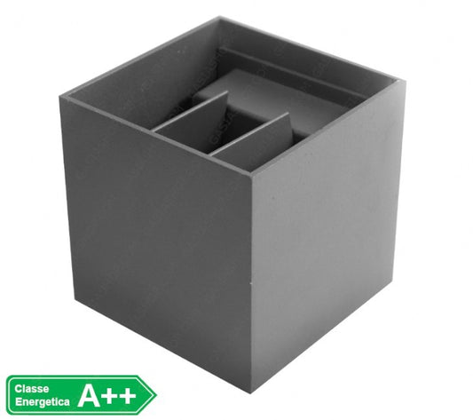 Applique Lampada da esterno Grigio doppio Led Cob 12W Fascio Luce Regolabile