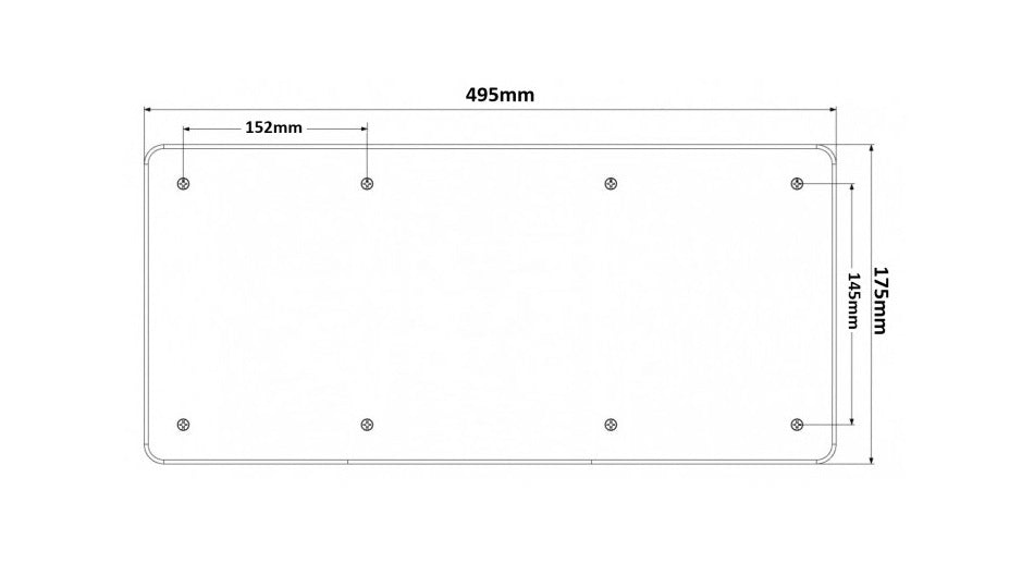 Coperchio Rettangolare 480×160 mm (Misura 9) per Scatola di Derivazione da Incasso Con Viti Bianco RAL9010 (FG10319)