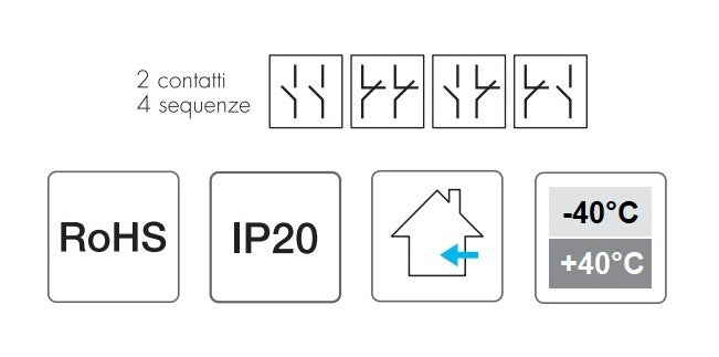 Relè ad Impulsi Meccanico 230V 10A Commuto 2 Contatti 2NO 4 Sequenze Tipo Finder FINDER 27258230.00.00