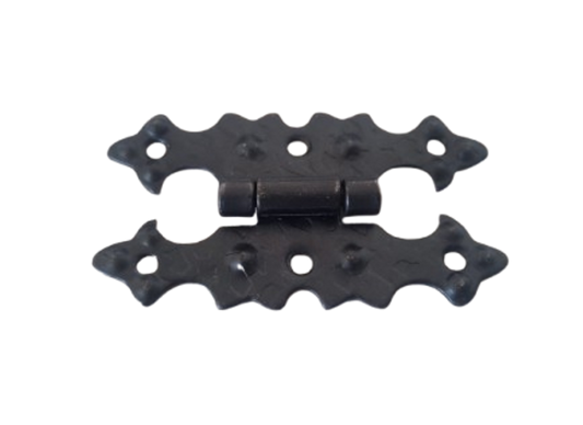 Cerniera Rustica Decorativa ferro Battuto Stile Antico Arte Povera Barocco Retrò con Ali Piane Mobili Legno Porte Armadietti Nero A0158