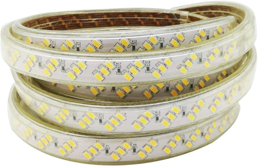 Striscia LED 220V IP65 180 LED/m luce calda - taglio ogni 1 m