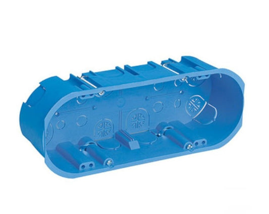Cassetta modulare incasso per cartongesso 6 7 posti inserti in ferro 2xØ68 IP20 - puntoluceled