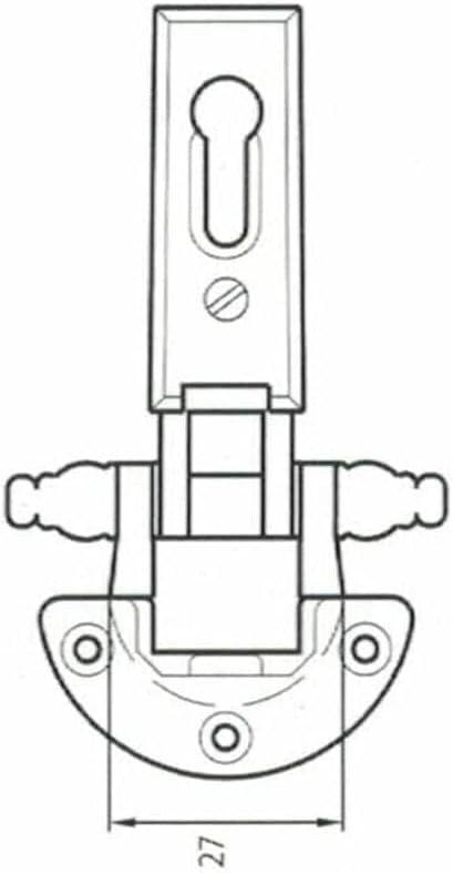 Cerniere Mobili Antichi Cerniera Ante in Battuta Arte Povera stile antico completa di basetta, Finitura bronzata scodellino 27 - puntoluceled