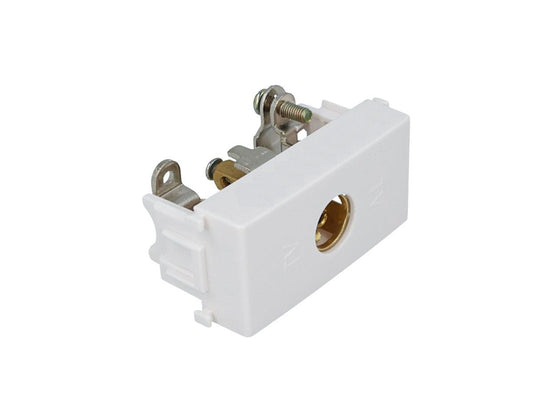 Presa TV tipo F femmina compatibile con Vimar Plana - Bianco - modulo da incasso per supporto e placca compatibile