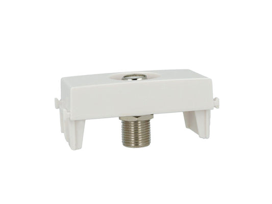 Presa TV SAT tipo F femmina compatibile con Vimar Plana - Bianco - modulo da incasso per supporto e placca compatibile