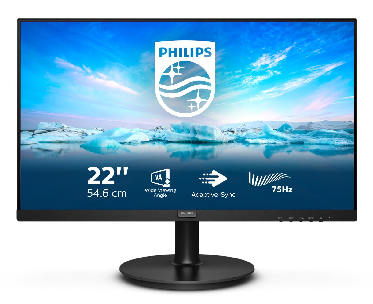 Philips V Line 222V8LA/00 Monitor PC 54,6 cm (21.5") 1920 x 1080 Pixel Full HD LCD Nero - puntoluceled