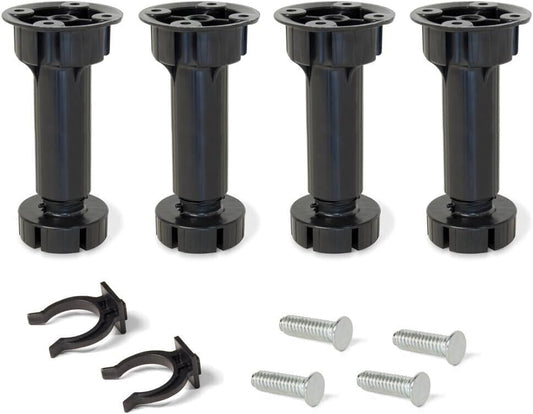 Piedini regolabili per mobili da cucina set 4 pezzi nero - variante 12 cm