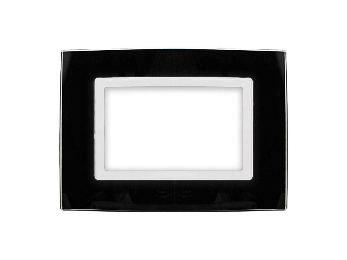 Placca Elegance Vetro Effetto Lucido compatibile con Bticino Matix - puntoluceled