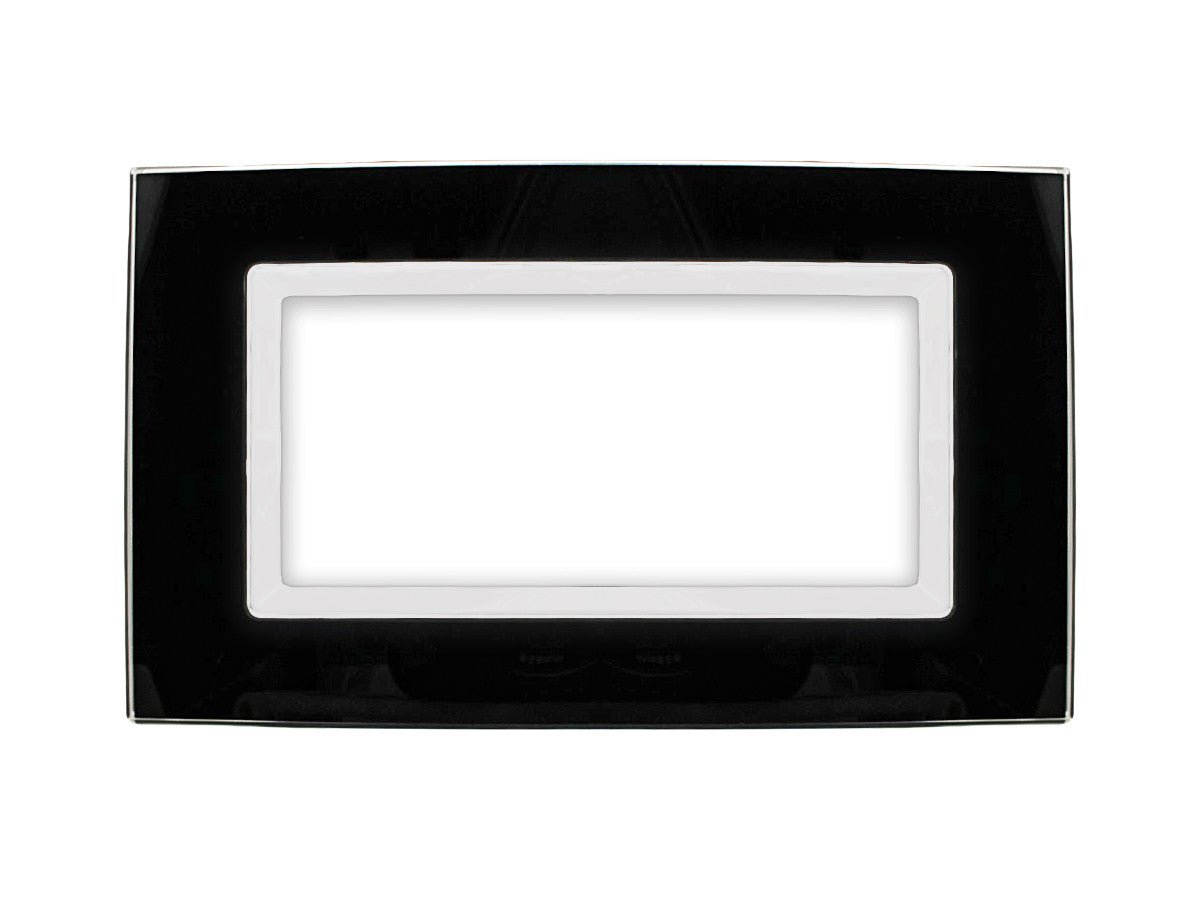 Placca Elegance Vetro Effetto Lucido compatibile con Bticino Matix - puntoluceled