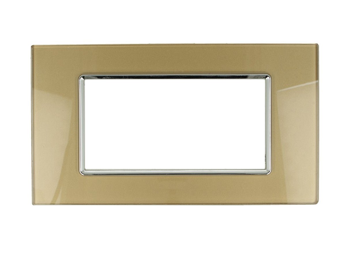 Placca Vitra effetto Vetro Lucido compatibile con Vimar Plana - puntoluceled