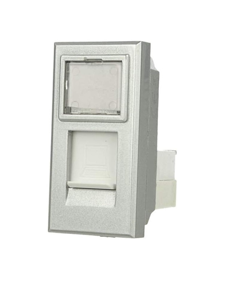 Presa Dati Lan UTP RJ45 CAT6 con coperchio Compatibile con Bticino Axolute - puntoluceled