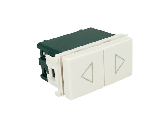 Pulsante doppio interbloccato saliscendi compatibile con Vimar Plana - modulo da incasso per supporto e placca compatibile