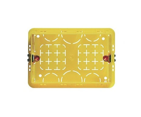 Confezione 10 Pezzi Scatola Universale da Incasso 503 Rettangolare 3 Moduli per Muratura Affiancabile Con Graffette Metalliche