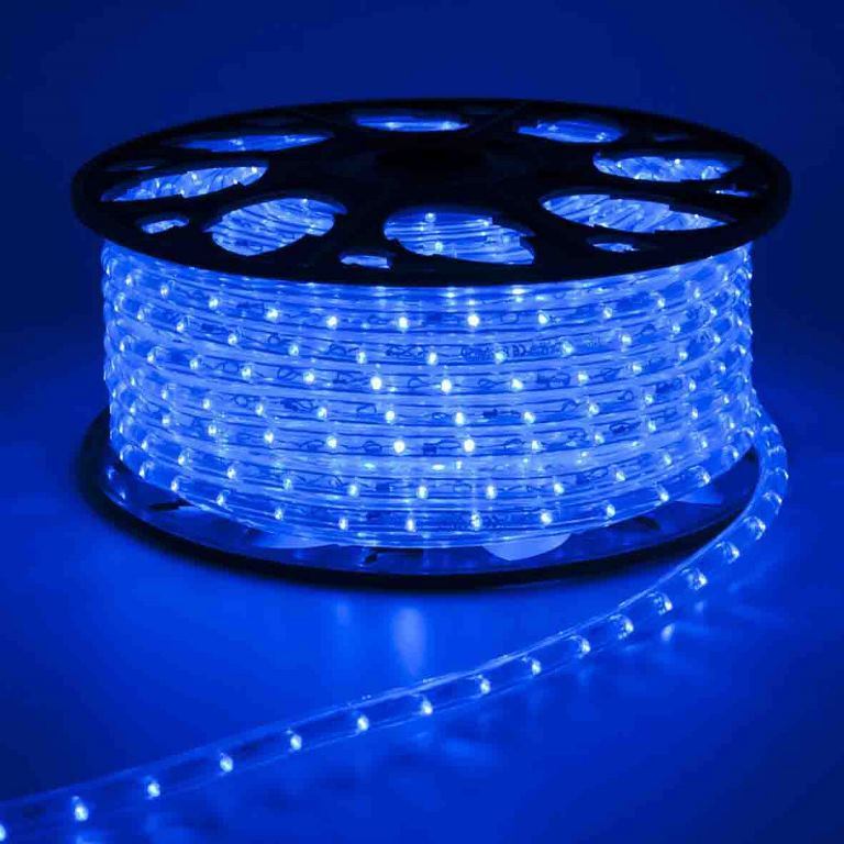 Striscia Led esterno impermeabile 100 metri 8w 220V 120 Led /mt Biadesiva Luce Bianca Fredda Calda Naturale Blu Verde Rossa - puntoluceled
