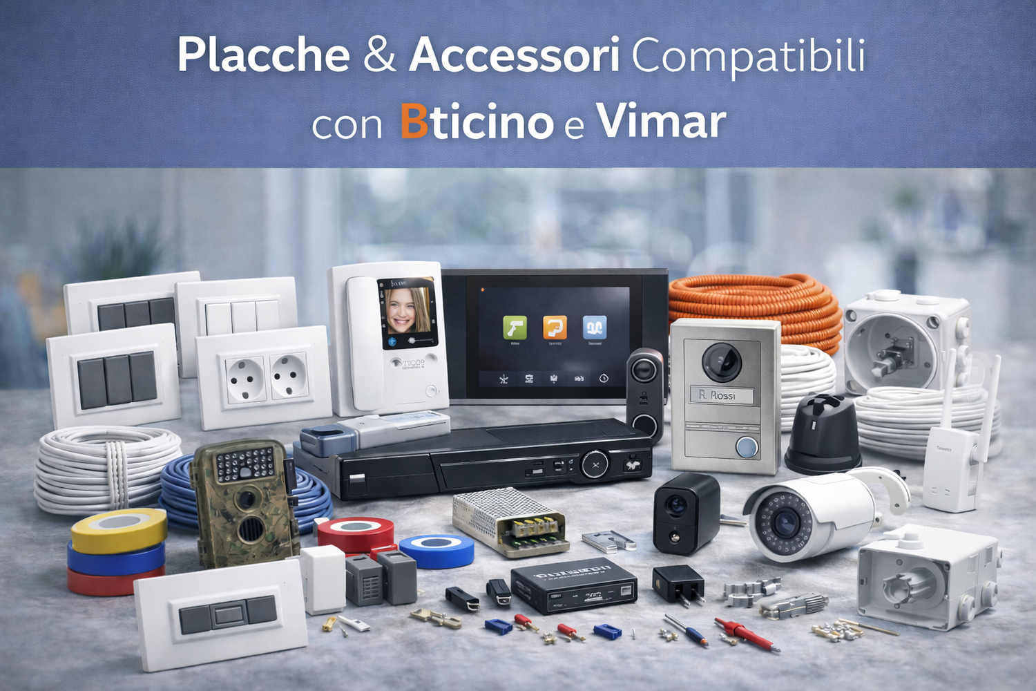 Placche & Accessori Compatibili con BTicino e Vimar