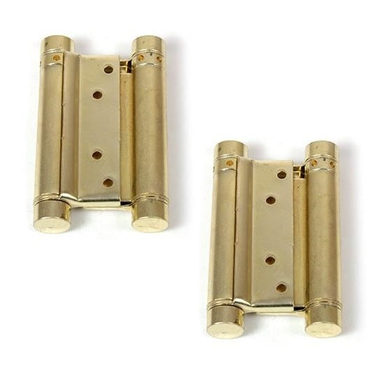2 Pezzi Cerniera a molla bommer Doppia azione per porta 75mm Colore Nichel Acciaio Oro