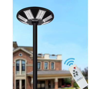 Lampione Faro 150W da Giardino Stradale Crepuscolare modello Ufo con Pannello Solare