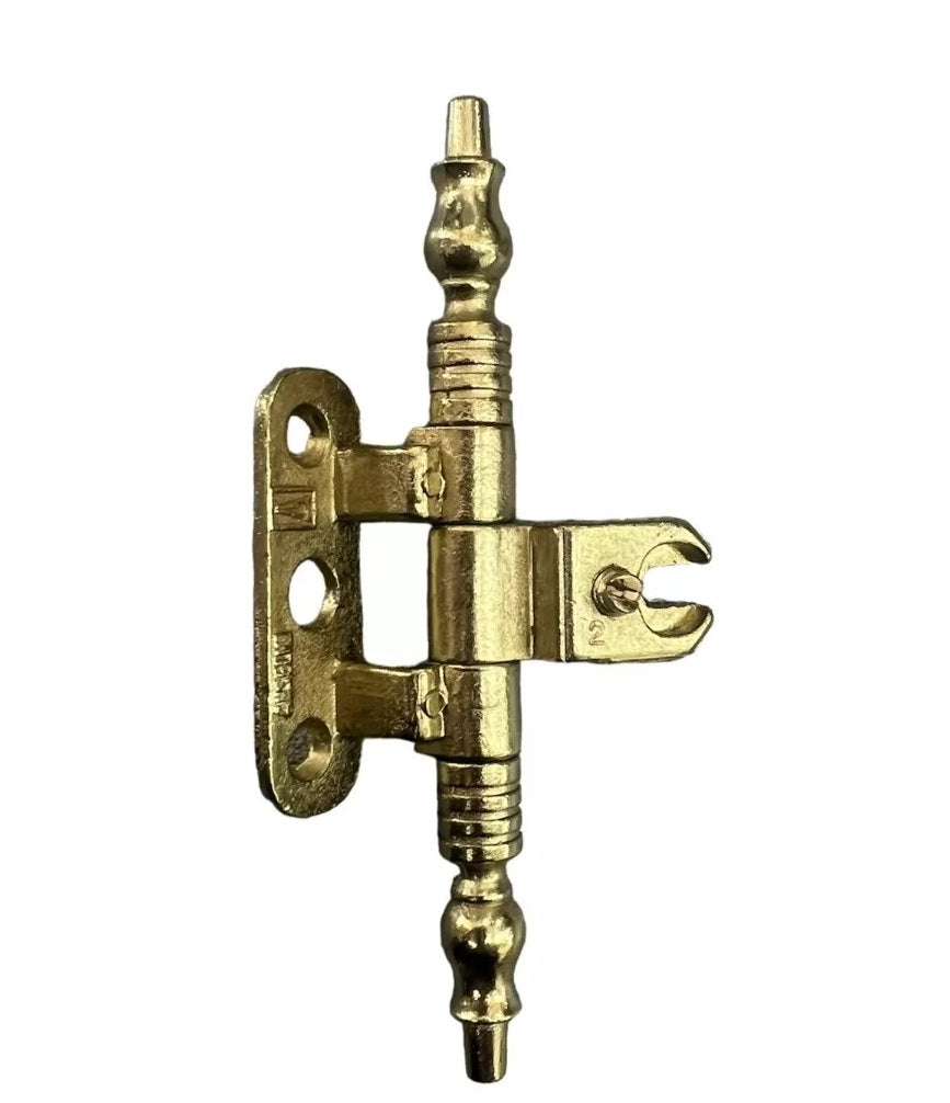 Cerniera Dorata per Mobili Antichi Ante in Battuta Arte Povera stile barocco completa di basetta, Finitura Dorato kit completo A0114-40