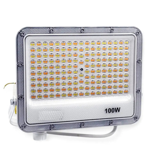 Faro LED 100W Slim IP66 Proiettore da Esterno 10.000 lm CCT 3in1 Selezionabile (3000K/4000K/6500K) Bianco