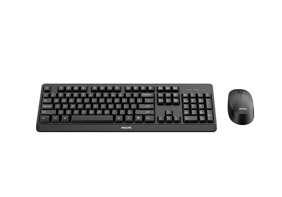 Philips 3000 series SPT6307BL/34 tastiera Mouse incluso Universale RF Wireless QWERTY Inglese Nero