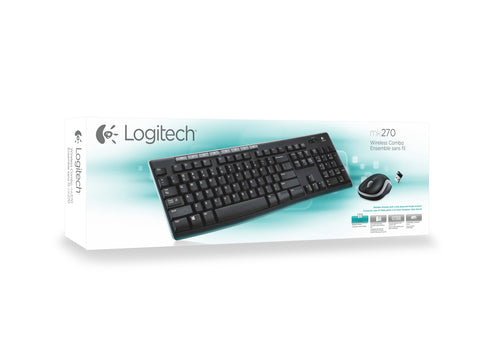 Logitech MK270 Combo Tastiera e Mouse Wireless per Windows, 2,4 GHz Wireless, Mouse Compatto, 8 Tasti Multimediali e di Scelta Rapida, Durata della Batteria 2 anni, per PC, Laptop