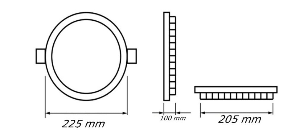 Pannello LED Ultrasottile Tondo 3W-24W 3in1 | Selezione Colore 3000K-4000K-6500K | Plafoniera Incasso Slim CCT