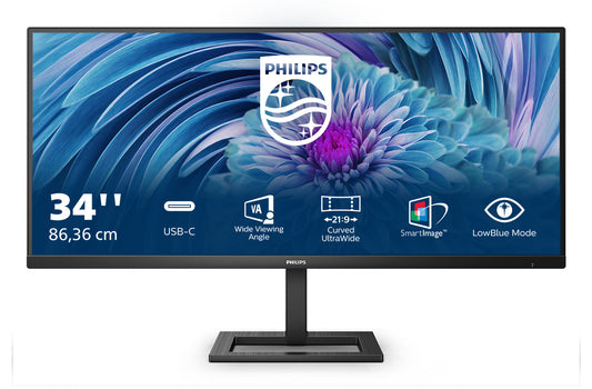 Philips E Line 346E2LAE/00 LED display 86,4 cm (34&#34;) 3440 x 1440 Pixel Wide Quad HD LCD Nero