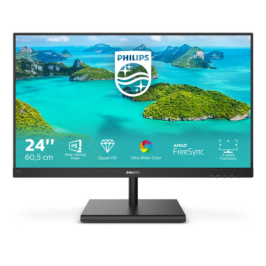 Philips E Line 245E1S/00 LED display 60,5 cm (23.8&#34;) 2560 x 1440 Pixel 2K Ultra HD LCD Nero