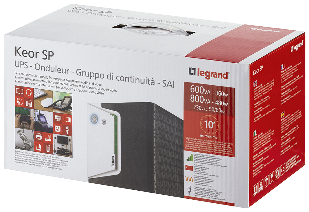 Legrand Keor ASI SP 1500 IEC gruppo di continuità (UPS) A linea interattiva 1,5 kVA 900 W 6 presa(e) AC