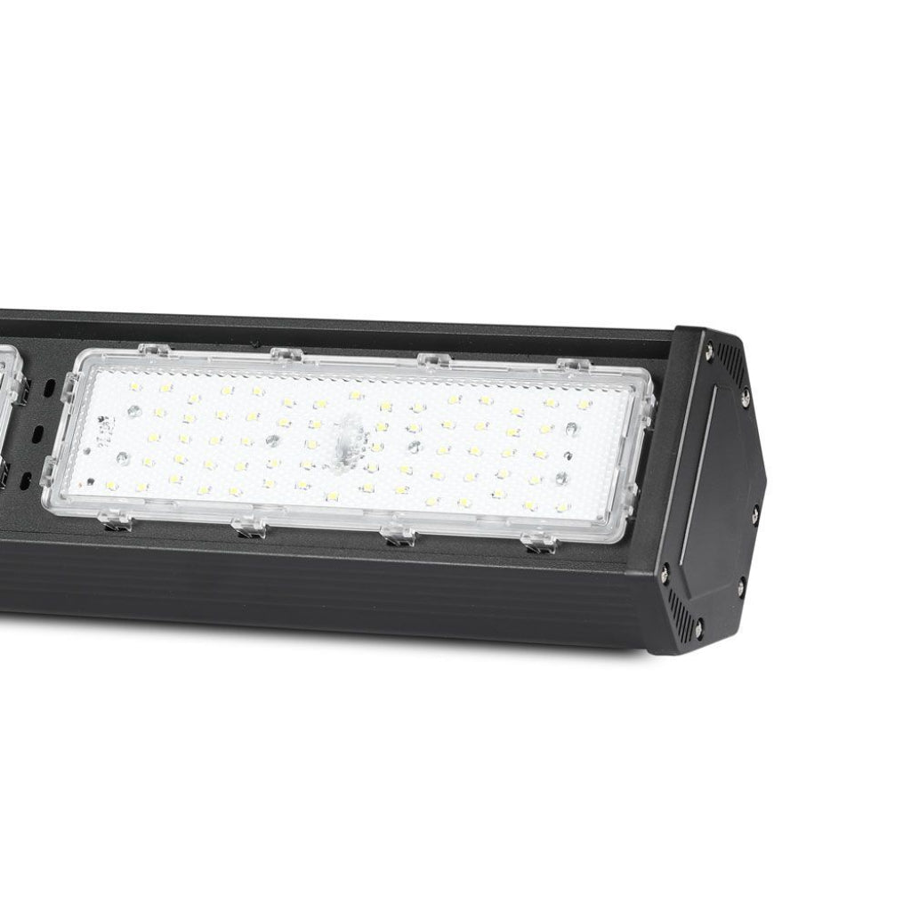 Lampada industriale LED Lineare Campana Chip Samsung 100W Colore Nero 6500K IP54 SMD High Bay