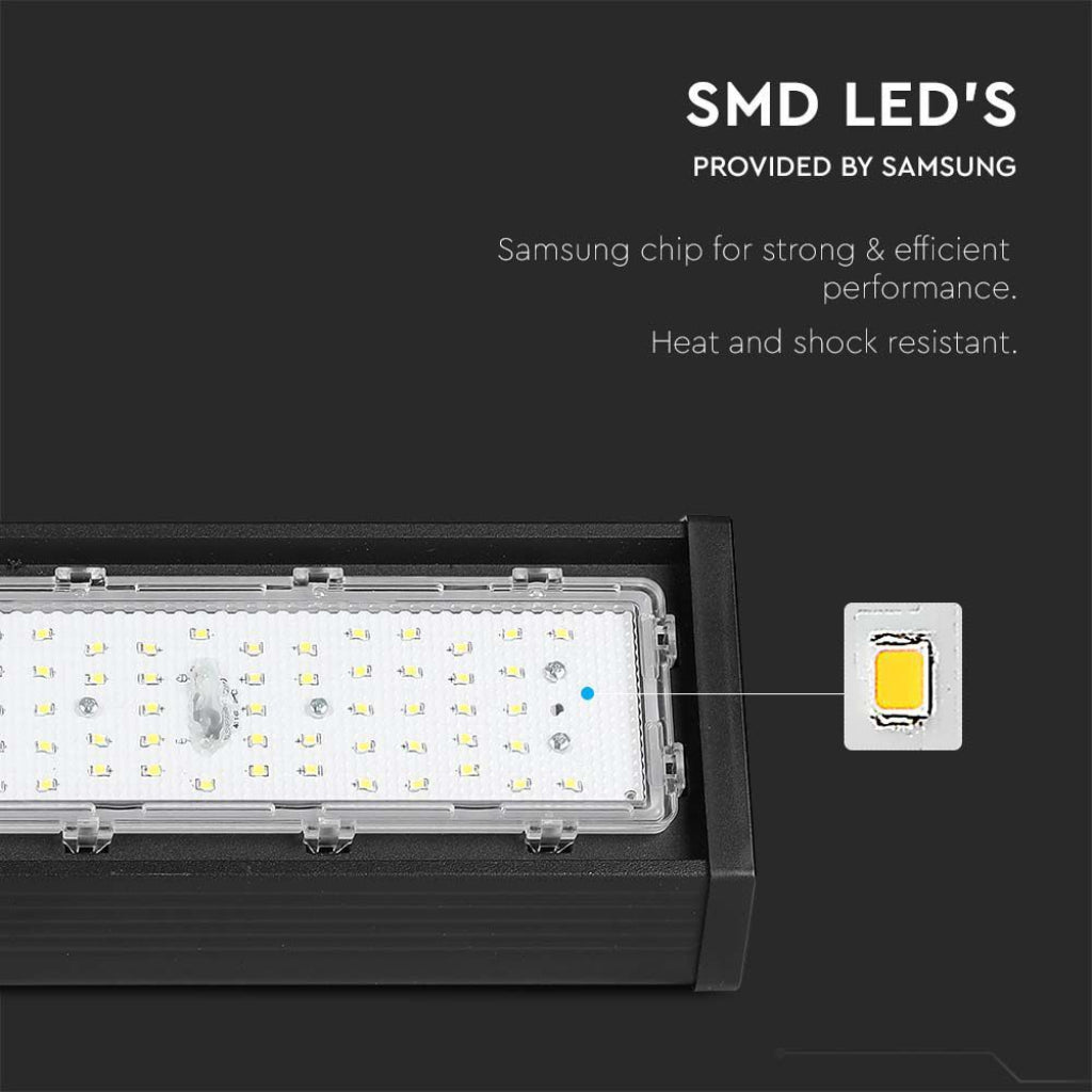 Lampada industriale LED Lineare Campana Chip Samsung 100W Colore Nero 6500K IP54 SMD High Bay