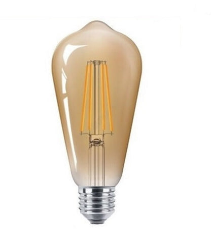 LAMPADINA LED E27 8W BULB A FILAMENTO AMBRATA BIANCO CALDO 2600K