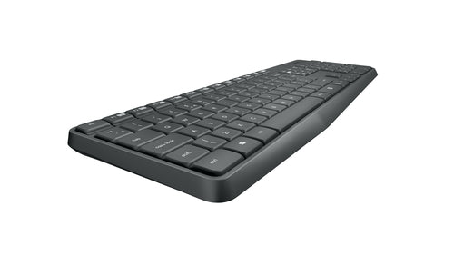 Logitech MK235 Combo Tastiera e Mouse Wireless per Windows, Ricevitore Unifying USB 2,4 GHz Wireless, 15 Tasti FN, Lunga Durata della Batteria, Compatibile con PC, Laptop