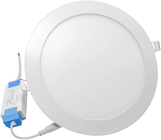 Pannello LED Incasso Tondo CCT 3in1 3000/4000/6500K 3-24W Alluminio Driver incluso
